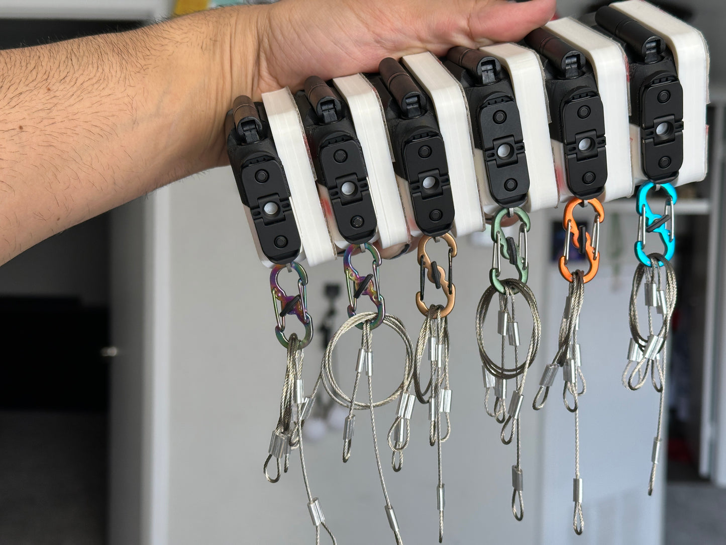 Safety wires + carabiner